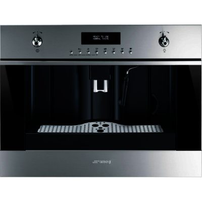 Smeg Classic CMS645X Fully Automatic Built-in Coffee Machine  in Stainless Steel & Dark Glass